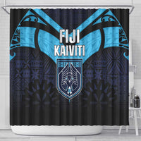 Fiji Kaiviti Rugby Shower Curtain Fiji Tapa Pattern LT05 - Polynesian Pride