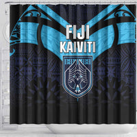 Fiji Kaiviti Rugby Shower Curtain Fiji Tapa Pattern LT05 - Polynesian Pride