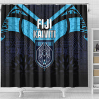 Fiji Kaiviti Rugby Shower Curtain Fiji Tapa Pattern LT05 - Polynesian Pride