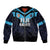 Custom Fiji Kaiviti Rugby Sleeve Zip Bomber Jacket Fiji Tapa Pattern