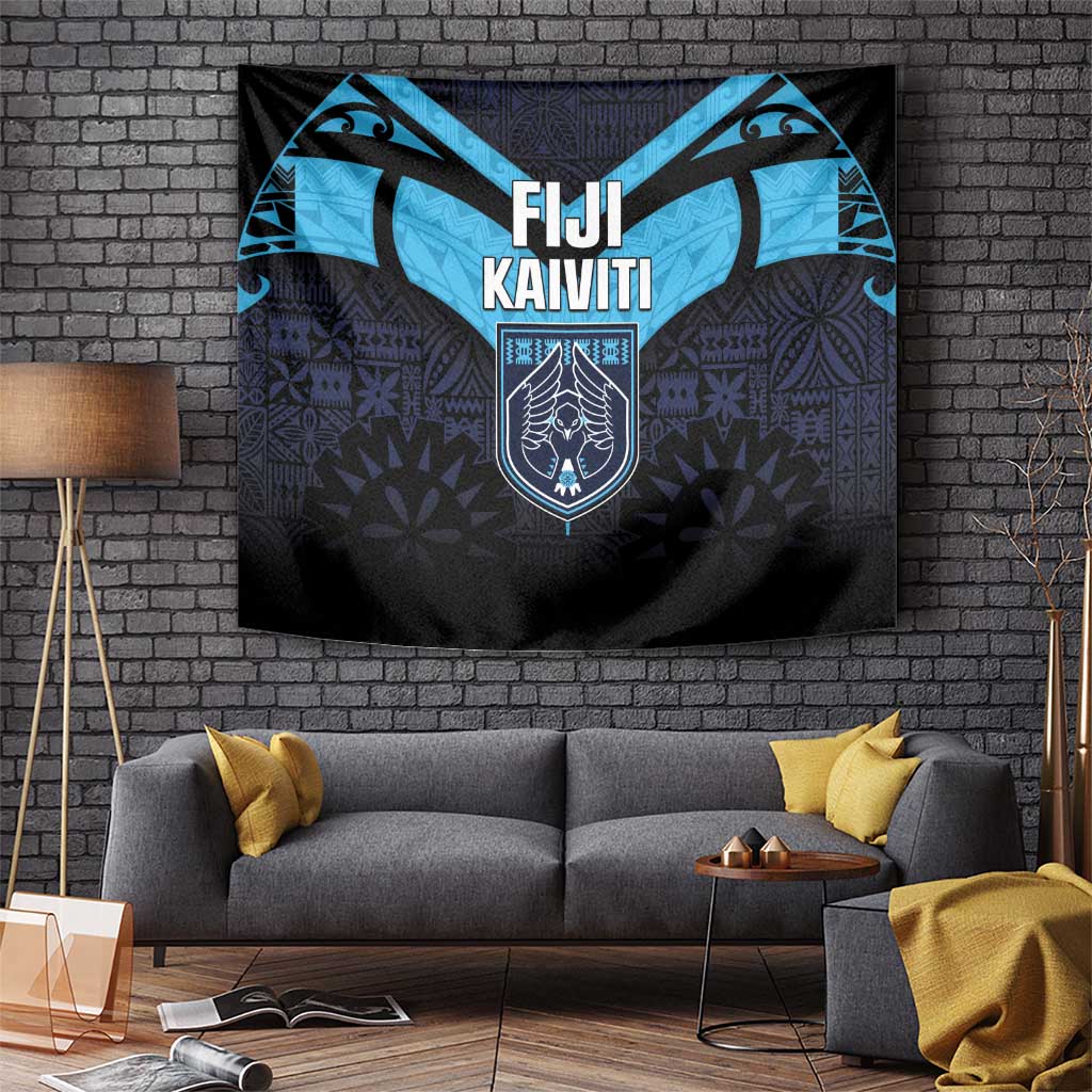 Fiji Kaiviti Rugby Tapestry Fiji Tapa Pattern LT05 - Polynesian Pride
