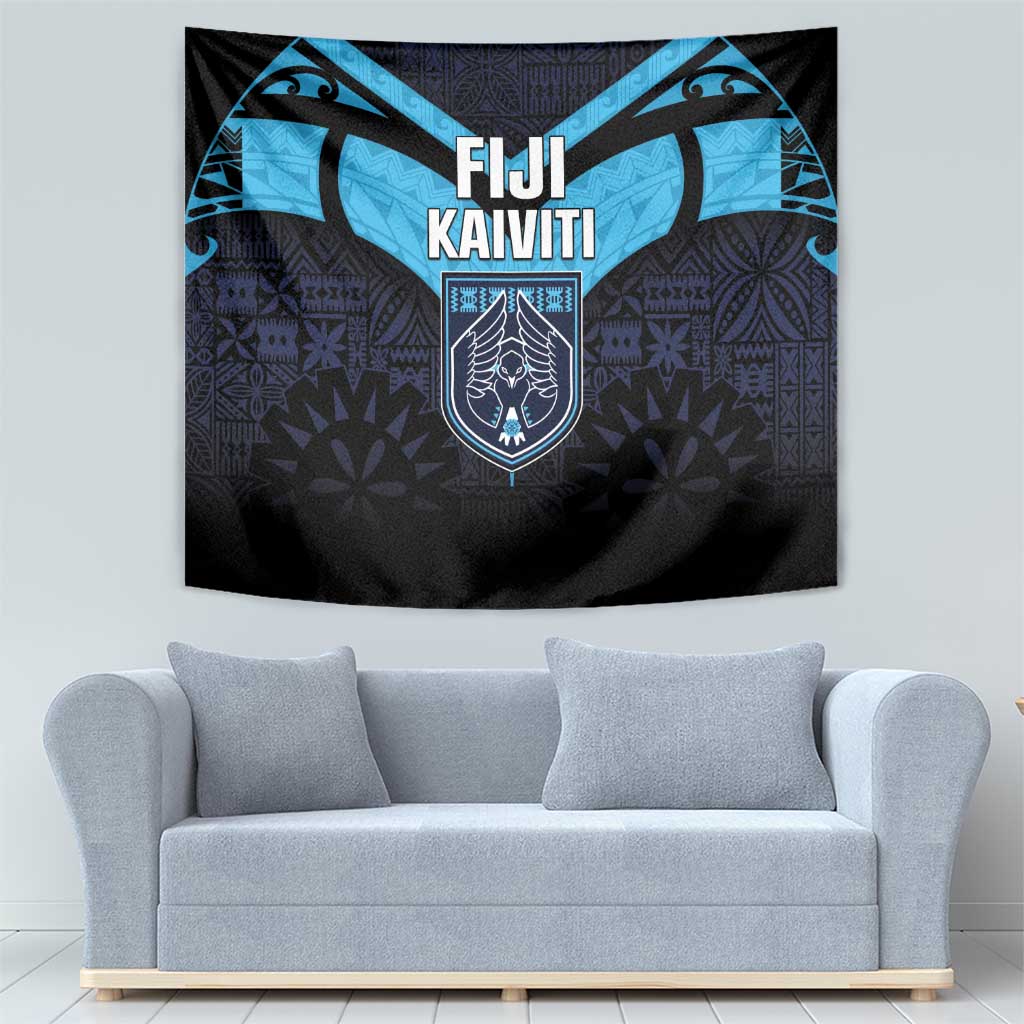 Fiji Kaiviti Rugby Tapestry Fiji Tapa Pattern LT05 - Polynesian Pride
