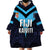 Custom Fiji Kaiviti Rugby Wearable Blanket Hoodie Fiji Tapa Pattern