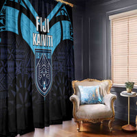 Fiji Kaiviti Rugby Window Curtain Fiji Tapa Pattern LT05 - Polynesian Pride