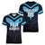 Custom Fiji Kaiviti Rugby Women V-Neck T-Shirt Fiji Tapa Pattern