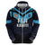 Custom Fiji Kaiviti Rugby Zip Hoodie Fiji Tapa Pattern