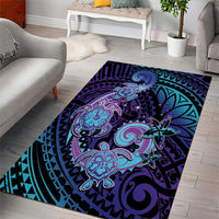 Hawaii Makahiki Turtle Area Rug Spiral Polynesian Tattoo LT05 - Polynesian Pride