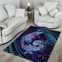 Hawaii Makahiki Turtle Area Rug Spiral Polynesian Tattoo LT05 - Polynesian Pride