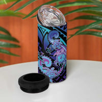 Hawaii Makahiki Turtle 4 in 1 Can Cooler Tumbler Spiral Polynesian Tattoo LT05 - Polynesian Pride