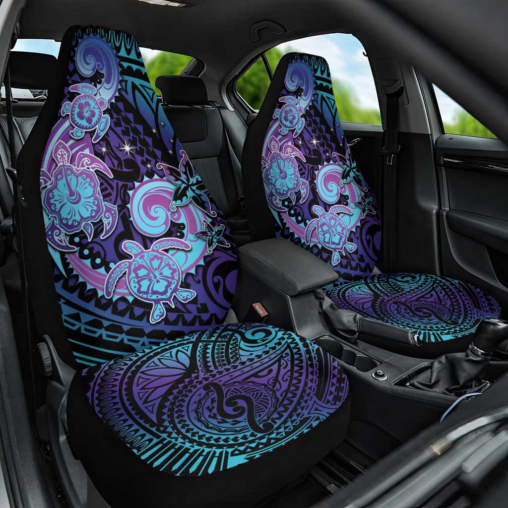 Hawaii Makahiki Turtle Car Seat Cover Spiral Polynesian Tattoo LT05 One Size Purple - Polynesian Pride