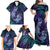 Hawaii Makahiki Turtle Family Matching Off Shoulder Maxi Dress and Hawaiian Shirt Spiral Polynesian Tattoo