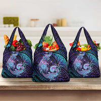 Hawaii Makahiki Turtle Grocery Bag Spiral Polynesian Tattoo LT05 3-pack One Size Purple - Polynesian Pride