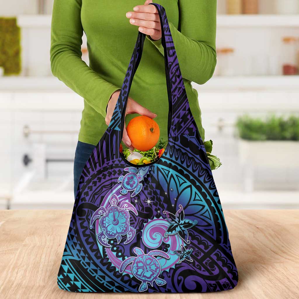 Hawaii Makahiki Turtle Grocery Bag Spiral Polynesian Tattoo LT05 - Polynesian Pride