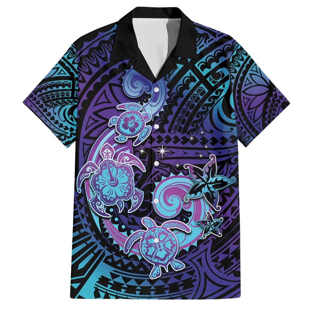 Hawaii Makahiki Turtle Hawaiian Shirt Spiral Polynesian Tattoo LT05 Purple - Polynesian Pride