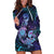 Hawaii Makahiki Turtle Hoodie Dress Spiral Polynesian Tattoo