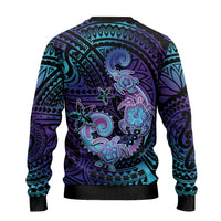 Hawaii Makahiki Turtle Ugly Christmas Sweater Spiral Polynesian Tattoo LT05 - Polynesian Pride