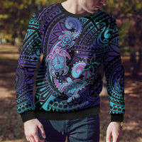 Hawaii Makahiki Turtle Ugly Christmas Sweater Spiral Polynesian Tattoo LT05 - Polynesian Pride