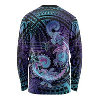 Hawaii Makahiki Turtle Long Sleeve Shirt Spiral Polynesian Tattoo LT05 - Polynesian Pride