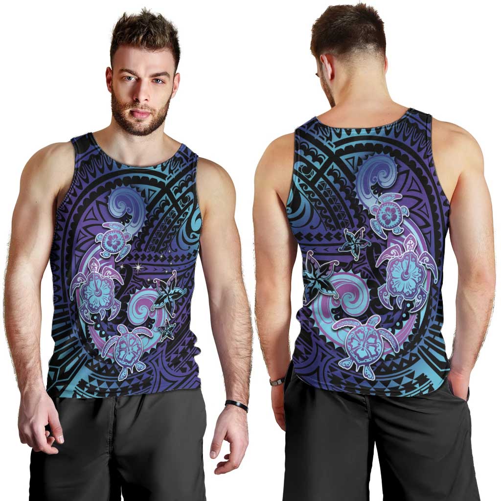 Hawaii Makahiki Turtle Men Tank Top Spiral Polynesian Tattoo LT05 - Polynesian Pride