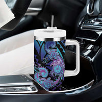 Hawaii Makahiki Turtle Tumbler With Handle Spiral Polynesian Tattoo LT05 - Polynesian Pride