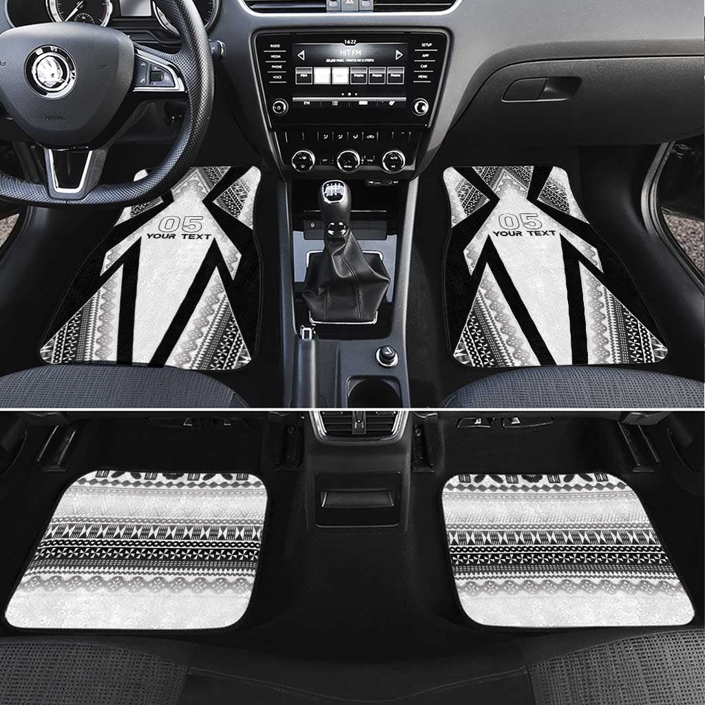 Custom Bula Fiji Football Car Mats Go Champions LT05 Set 4pcs White - Polynesian Pride