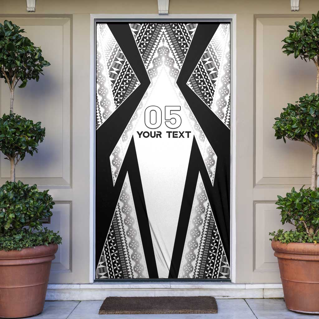 Custom Bula Fiji Football Door Cover Go Champions LT05 White - Polynesian Pride