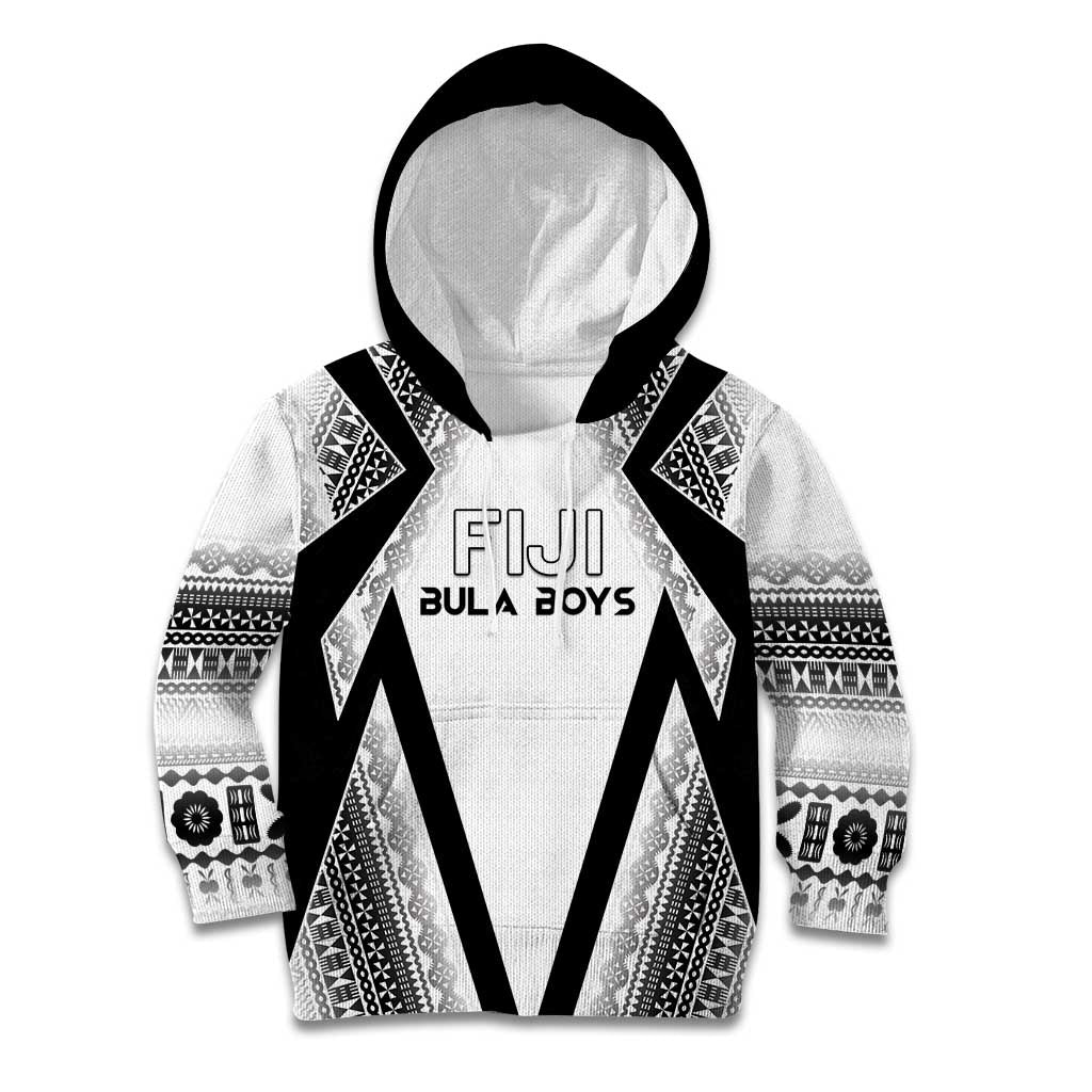 Custom Bula Fiji Football Kid Hoodie Go Champions LT05 Hoodie White - Polynesian Pride