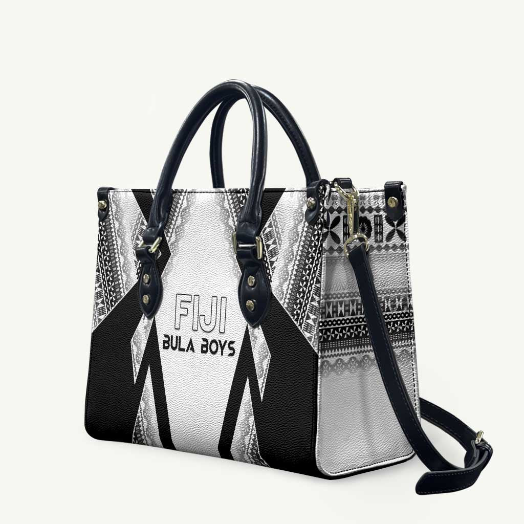 Bula Fiji Football Leather Bag Go Champions LT05 White - Polynesian Pride