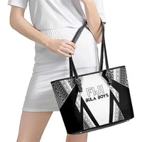Bula Fiji Football Leather Tote Bag Go Champions LT05 - Polynesian Pride