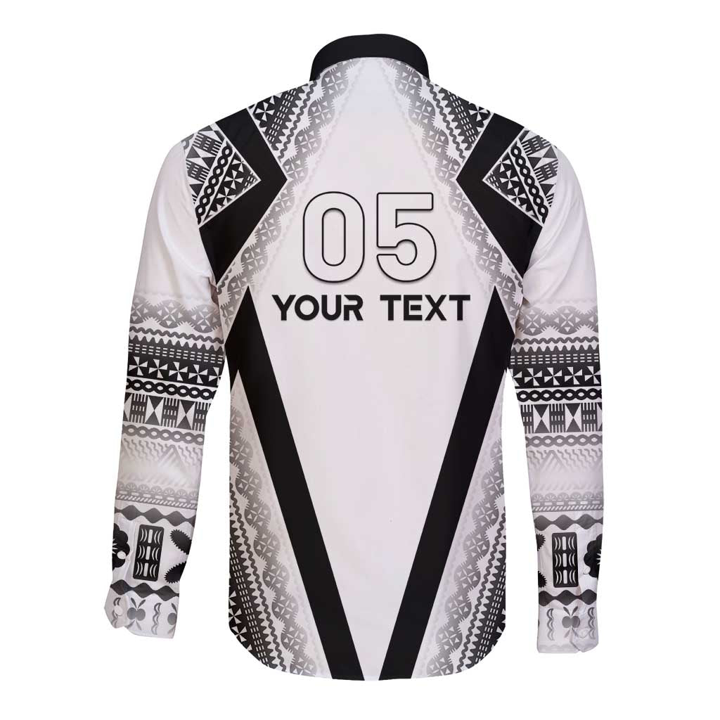 Custom Bula Fiji Football Long Sleeve Button Shirt Go Champions LT05 - Polynesian Pride