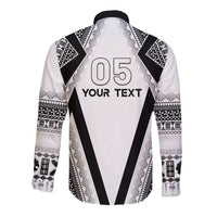 Custom Bula Fiji Football Long Sleeve Button Shirt Go Champions LT05 - Polynesian Pride