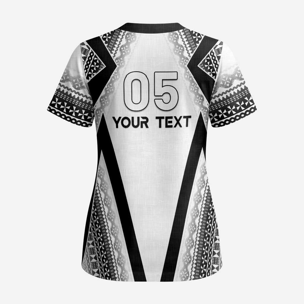 Custom Bula Fiji Football Scrub Top Go Champions LT05 - Polynesian Pride