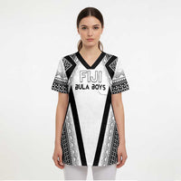 Custom Bula Fiji Football Scrub Top Go Champions LT05 - Polynesian Pride