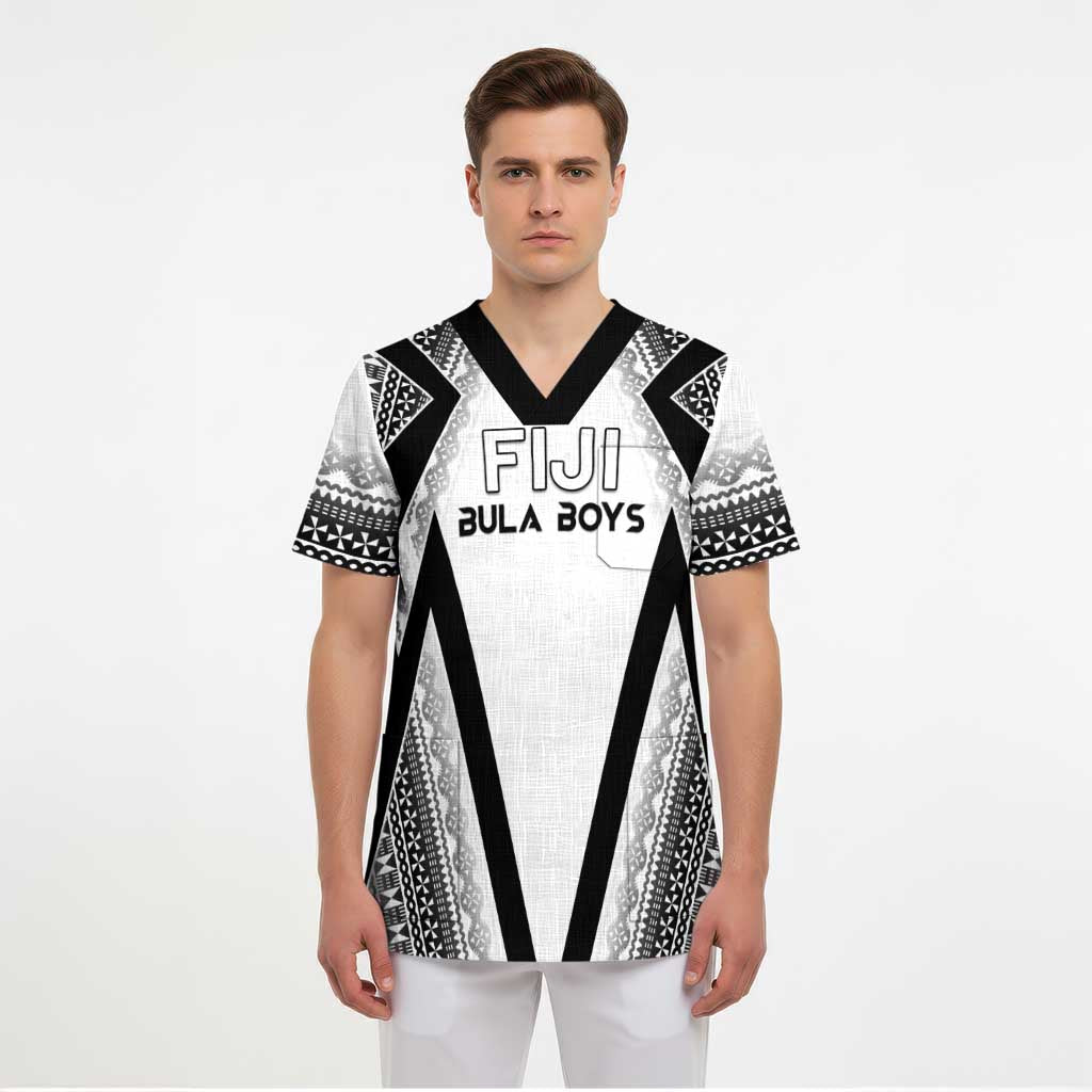 Custom Bula Fiji Football Scrub Top Go Champions LT05 - Polynesian Pride