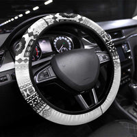 Bula Fiji Football Steering Wheel Cover Go Champions LT05 Universal Fit White - Polynesian Pride