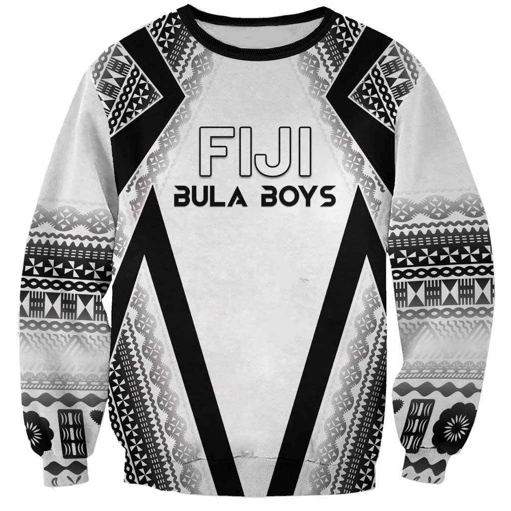 Custom Bula Fiji Football Sweatshirt Go Champions LT05 Unisex White - Polynesian Pride