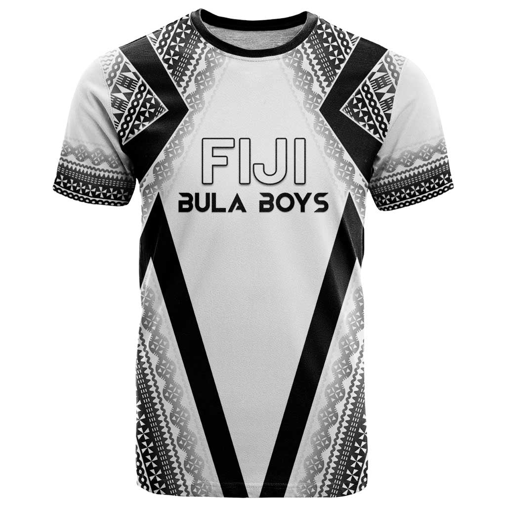 Custom Bula Fiji Football T Shirt Go Champions LT05 White - Polynesian Pride