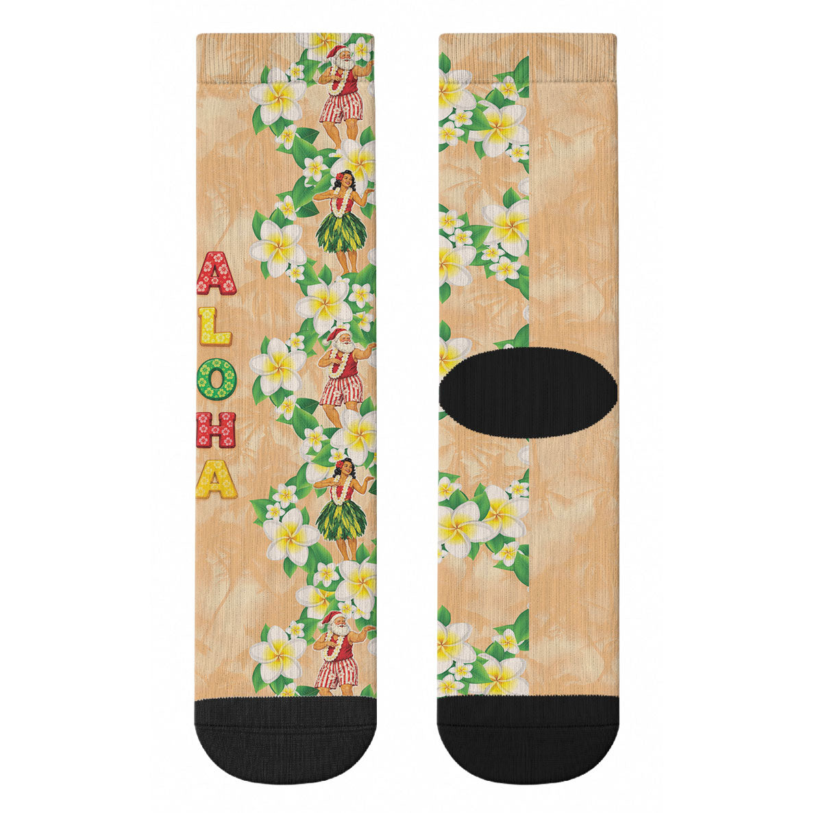 Aloha Hawaii Chilly Christmas Crew Socks Tropical Vibes LT05 - Polynesian Pride