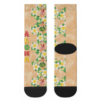 Aloha Hawaii Chilly Christmas Crew Socks Tropical Vibes LT05 - Polynesian Pride