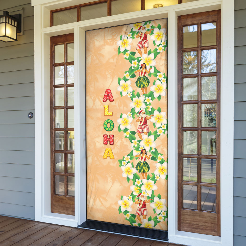 Aloha Hawaii Chilly Christmas Door Cover Tropical Vibes LT05 - Polynesian Pride