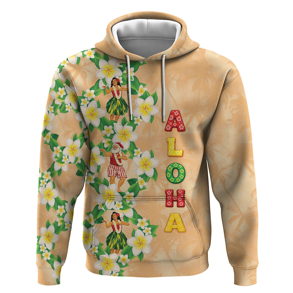 Aloha Hawaii Chilly Christmas Hoodie Tropical Vibes LT05 Pullover Hoodie Beige - Polynesian Pride