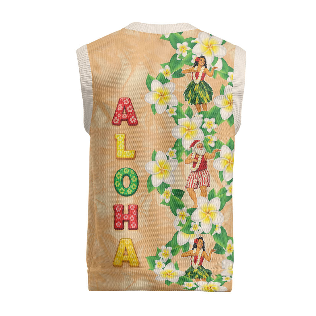 Aloha Hawaii Chilly Christmas Knitted V-Neck Vest Tropical Vibes