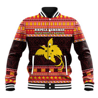 Papua New Guinea Christmas Baseball Jacket Santa Raggiana LT05 Unisex Red - Polynesian Pride