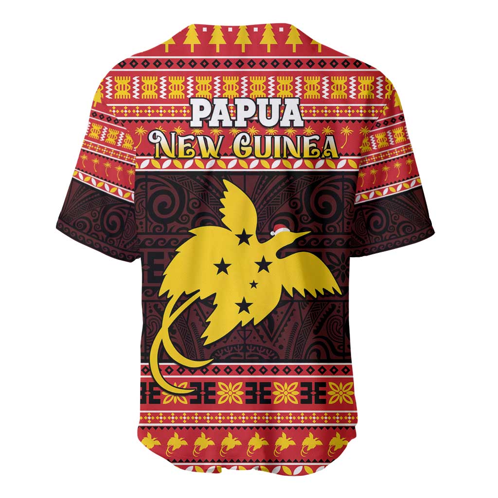 Papua New Guinea Christmas Baseball Jersey Santa Raggiana LT05 - Polynesian Pride