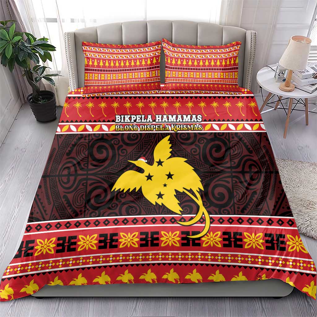 Papua New Guinea Christmas Bedding Set Santa Raggiana LT05 - Polynesian Pride