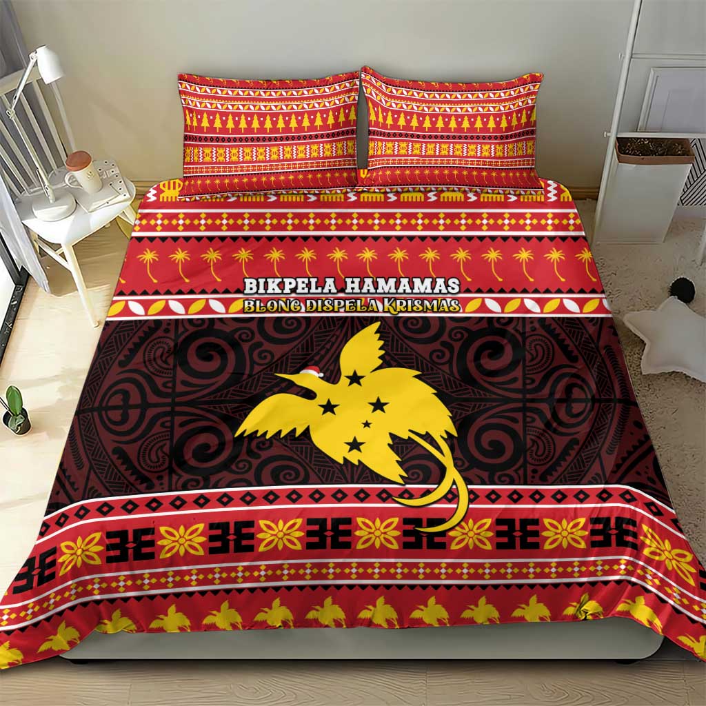 Papua New Guinea Christmas Bedding Set Santa Raggiana LT05 - Polynesian Pride