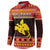 Papua New Guinea Christmas Button Sweatshirt Santa Raggiana