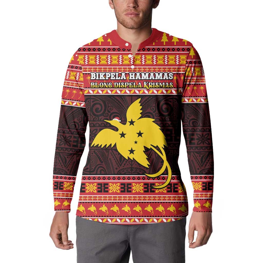 Papua New Guinea Christmas Button Sweatshirt Santa Raggiana LT05 - Polynesian Pride