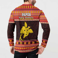 Papua New Guinea Christmas Button Sweatshirt Santa Raggiana LT05 - Polynesian Pride