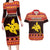 Papua New Guinea Christmas Couples Matching Long Sleeve Bodycon Dress and Hawaiian Shirt Santa Raggiana